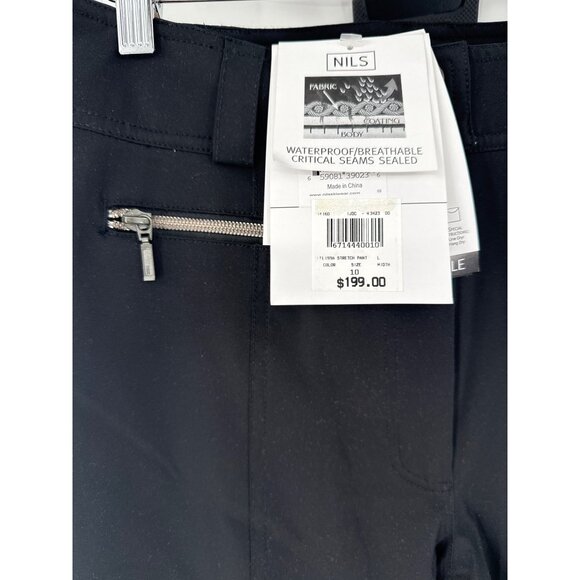 Nils Melissa Stretch Slacks Size 10 Black Waterproof Breathable - Picture 3 of 8